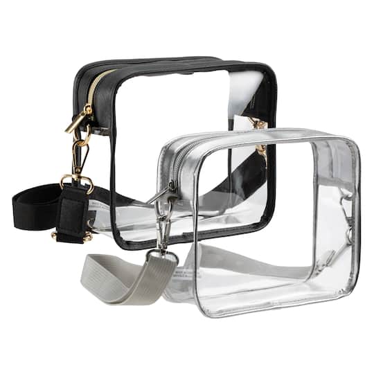 7" x 6" Clear Vinyl Cross Body Bag by Make Market